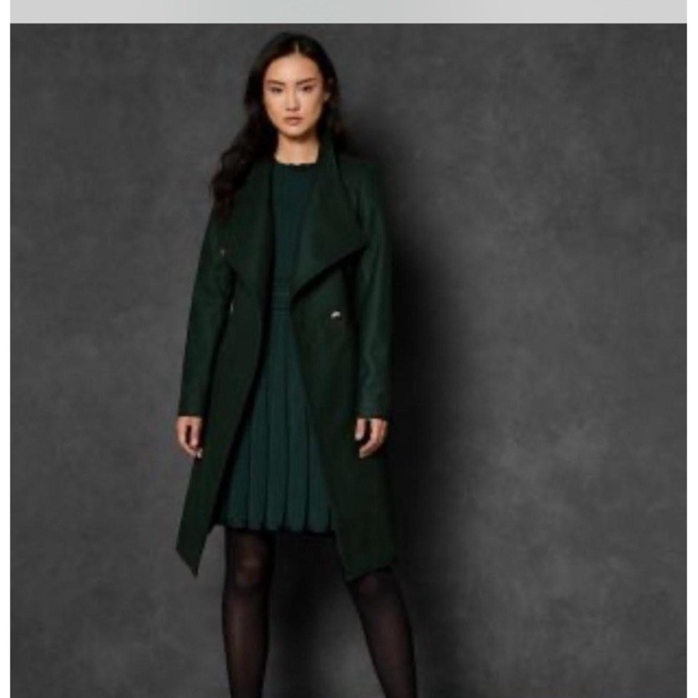 Ted Baker Forest Green Teddy Coat - Picture 2 of 6